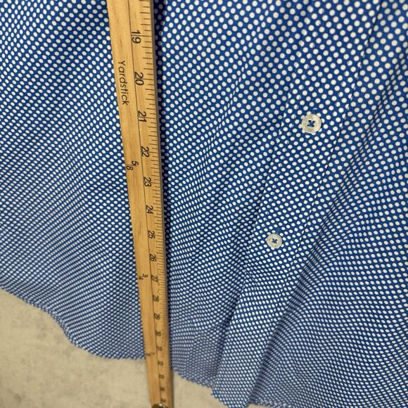 Cinch Shirt Mens XL Blue Polka Dot Modern Short Sleeve Button Up Western Cowboy - Picture 8 of 10
